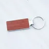 Keychains Lanyards 10/5pcs Metal Wooden Keychain Waist Hanging Businesss Solid Wood Keyring Small Pendant Personality Trendy Portable Gift 231205