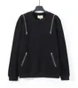 Kvinnors hoodies tröjor Designer Högkvalitativ långärmad trendig Kvinnors fasta färg Double Zipper Letter Tryckt Löst rund nacke pullover hoodie