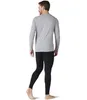 Herrens termiska underkläder Mens Merino Wool Base Layer Top 100% Merino Wool Men Merino Shirt 180G Crew Shirts LS Thermal Underwear Top Everyday Baselayer 231206