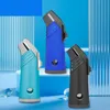 JOBON Portable Butane No Gas Lighter 3 Blue Flame Turbine Torch Straight Into The Spray Gun BBQ Welding Outdoor Cigar Tools