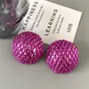 Fascino AENSOA Vintage rosa intarsiato zircone nappa orecchino per le donne esagerato pieno neo cristallo cuore fiore 231205