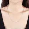 Hängen 10st grossist 925 Sterling Silver Necklace 16-24 tum Fin 2mm Box Chain for Man Women Women High Quality Fashion Party SMEEXCH