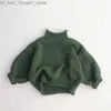 Strickjacke 2023 Herbst und Winter Korea kinder Pullover Jungen Mädchen Infant Ananas Gestrickte Pullover High Neck Pullover Q231206