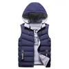 Gilet da uomo Gilet di marca Gilet invernale senza maniche Piumini da uomo Con cappuccio Caldo Capispalla casual Cappello esterno staccabile Chalecos 231206