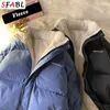 Mens Down Parkas Mens Winter Jacket Street Clothing Inflatable Solid Color Padded Womens Warm Wool Parka 231206