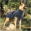 Vêtements pour chiens Vêtements de gilet imperméables Vêtements chauds rembourrés pour animaux de compagnie Vêtements d'hiver Veste Manteau Grands chiens Labrador Tenue avec corde en nylon réfléchissant Dhmnb