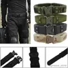 Belts New Army Style Combat Belt Quick Release Tactical Belt Fashionable Easy and Comfortable Men's Canvas Belt Outdoor Waist Trainer R231206