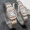 nouveau classique élégant designer montre femmes hommes panthère mode quartz mouvement montres réservoir carré femmes or argent montres Montre de Luxe