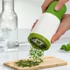 Water Bottles Manual Herb Grinder Spice Mill Parsley Shredder Chopper Vegetable Cutter Coriander Mincer Chili and Cilantro Kitchen Tool Gadget 231206