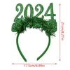 2024 Dekoracja Lucky Procesja Zielona opaska na głowę koniczyna nagłówka akcesoria świąteczne St Patricks Day Hair Band Materiały