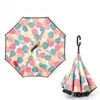 Creative Inverted Umbrella Sun Rain Long-Handled Umbrellas Reverse Windproof Double Layer Chuva C-Hook Hands CCJ2060