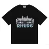 Designer t Shirt Rhude Luxury Brand T-shirt Abbigliamento Uomo Donna Manica corta Tee Moda Primavera Estate Camicie 23ss Ins Hot VF6U