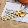 Dinnerware Sets 1 Set Of Western Silverware Stainless Steel Cutlery Dessert Spoon Fork For Home Restaurant