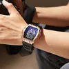 Large dial mens quartz watch Waterproof sports watch square luminous watch