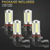 4x Super White 9005 9006 LED Combo Headlight Bulbs High Low Beam Kit 6500K Xenon