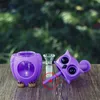 Nouveau style hibou forme coloré silicone fumer bang tuyaux kit portable innovant voyage verre bouteille barboteur filtre tabac poignée entonnoir bol porte-pipe à eau