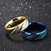 Wedding Rings Fashion Mens and Womens Golden Wave Pattern Infinite Ring Steel Men Women Engagement Jewelry Gifts 231205