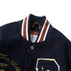 Heren designer College Jacket Verdikt leer motorfiets heren luxe merk School Team Fashion heren geborduurd monogram single breasted straat damesjas