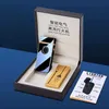 Metal Fingerprint Identification Electric Type-C Dual Arc Lighter Outdoor Windproof Blue Flame Recycling No Gas Men's Gift