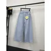 Women's Jeans 2023 Draped Wide Leg Vintage Light Blue High Waist Loose Drag Pants