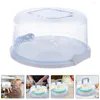 Gift Wrap 2pcs Cake Carrier With Handle Portable Box Stand Serving Tray Container