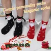 Women Socks Cartoon Christmas Happy Year Dolls Magnetic Cute Toe With Eyes Breathable Wear-Resistant Men