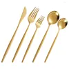 Dinnerware Sets 1 Set Of Western Silverware Stainless Steel Cutlery Dessert Spoon Fork For Home Restaurant