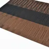 Bord mattor vanligt rektangulärt PVC Western Food Mat El Dining Place Teslin Woven Tabellery Steak Pad