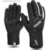 Cinco dedos Guantes Invierno Hombres Guantes de mujer Ciclismo Motocicleta MTB Guantes de bicicleta Bicicleta Dedo completo A prueba de viento Impermeable Deporte Gimnasio Guantes Q231207