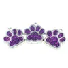 Charms 50pcs HC358 Bling Enamel Cat Dog Bear Paw Prints Hang Wiselt Fit Rotacja Bluerzy kluczy BAG JEADLY Make237W Drop dhawx