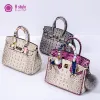 Crocodile Patroon Tas Echt lederen dames trendy contrast Kleur modieuze all-match royale handheld schouderkruis