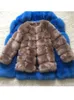 Abrigo largo de empalme de lujo ZADORIN de piel sintética para mujer, chaqueta gruesa y cálida de invierno a la moda, abrigos mullidos para prendas de vestir exteriores 231206