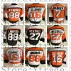 CCM Vintage Hóquei 27 Ron Hextall 88 Eric Lindros 16 Bobby Clarke 28 Giroux Orange Jersey 1 Bernie Parent 7 Bill Barber Retro Ice Jer