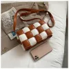 Designers de ombro crossbody saco tecido saco câmera bolsa couro aleta corpo cruz ombro luxo bolsa feminina sacos retalhos cor