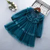 Girl's Dresses 2-7 years of high-quality spring and summer women's clothing new lace chiffon lace ruffled children's clothing girl princess dress 2312306