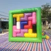 Tetris gonfiabile all'aperto Divertimento Gioco di riscaldamento Competizione a squadre Gioco di carnevale oy Puntelli Gioco di sport gonfiabili nave libera