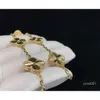 Designer VAN Clover Armband Perle 4 Blatt Gold Charm Laser Marke Armreif Armbänder Halskette Ohrringe Diamant Hochzeit A Jewelr02
