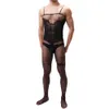 Hommes Bodystockings Transparent Tenue De Club Vêtements De Nuit Sexy NOUVEAU Érotique Messieurs Vêtements De Nuit Sous-Vêtements Pour Hommes Hombre Lenceria