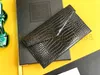 Portefeuilles de créateurs de mode porte-monnaie de luxe porte-clés portefeuille de qualité supérieure mode motif crocodile enveloppe boucle en métal pochettes hommes femmes sacs à main à bandoulière