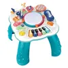 Keyboards Piano Multi-Function Education Table with Musical Instruments Baby Movements Developing Table for Musical Activity Red/Blue 231206