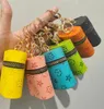 13 colori creatività presbiopia per auto porta portachiavi borse a ciondolo a ciondolo porta gioiello porta chiavi in pelle per la griglia floreale in pelle