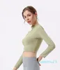 Womens Yoga Shirt Girls Shrits Running Sleeve Ladies Casual Outfits Adult Sportswear Gym Fitness Wear Shirt