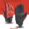 Cinco dedos Guantes Accesorios para motocicletas Guantes de motocicleta Guantes de motocross de cuero Protección de motociclista Guantes de pantalla táctil de piel de cabra Q231206