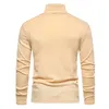 Men's Sweaters Pull a col roule pour hommes pulls a fond tricots decontractes coupe couvertes pull solide commande par document mode masculine 231205