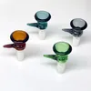 Bols en verre tuyaux 14mm mâle entonnoir coloré bol pièce herbe sèche tabac accessoires pour fumer des plates-formes pétrolières à Quartz Banger