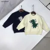 Nuovo maglione per bambini Felpa con cappuccio per bambini jacquard di dinosauro Taglia 90-150 Abiti firmati per bambini Pullover per bambini lavorato a maglia a maniche lunghe Dec05