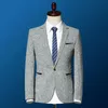 Trajes para hombre Blazers traje de hombre moda Casual Boutique chaqueta de lana para hombre abrigo de negocios 231206