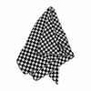 Bandanas Black And White Checkered Hip-hop Headscarf Checkerboard Pure Cotton Square Scarf For Men Women