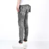 Jeans pour hommes Designer luxe Purple marque jeans pour hommes à la mode nouveau anti-âge slim fit décontracté 1R4W