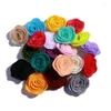 Fleurs décoratives 10 pièces 4CM, roses en feutre non tissées pour embellissement de mariage, fleur artificielle, jardin de maison